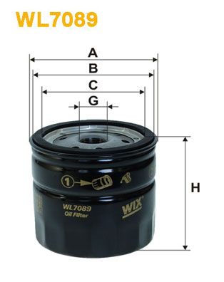 WIX FILTERS Масляный фильтр WL7089